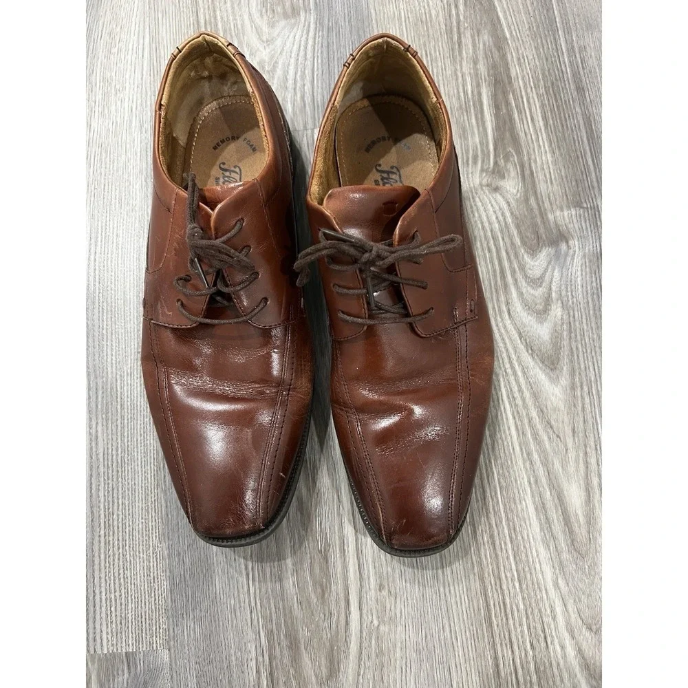 Florsheim Men's 10.5 EEE Shoes Brown‎ Leather Lace Up Classis Dress Shoes